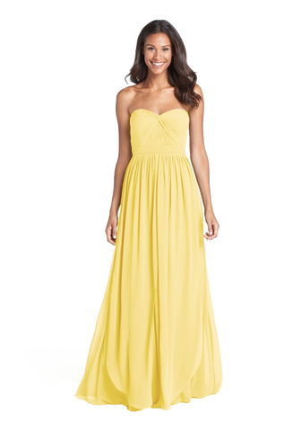 Aidan' Convertible Strapless Chiffon Gown