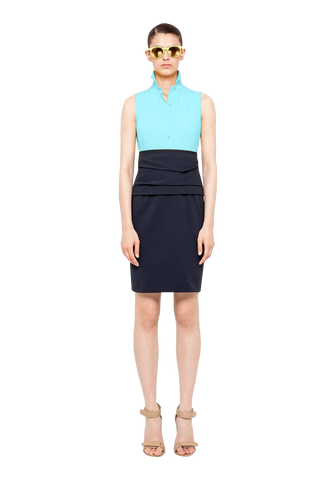 Bicolor Techno Cotton Dress