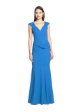 Black Halo 'Wren' Crepe Peplum Gown