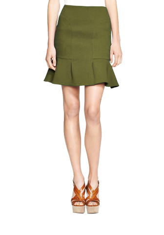 Bouclé Stretch Wool Skirt
