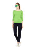 Contrast Back Zip Wool Knit Sweater