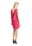 Cowl Back Silk Dress