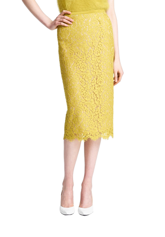 Floral Lace Pencil Skirt