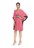 Jewel Detail Silk Georgette Caftan